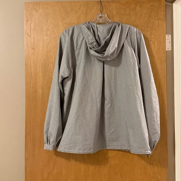 REI Light Gray Windbreaker Pullover Hoodie - Picture 2 of 8